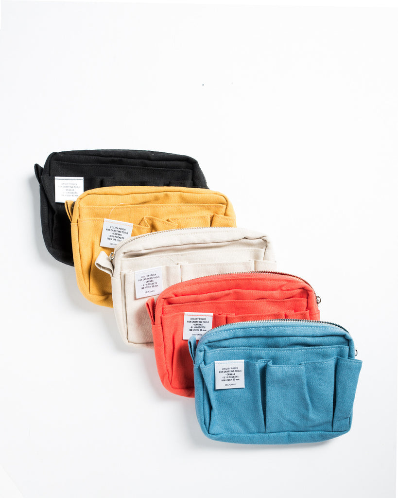 Used DELFONICS Inner Carrying Cotton Pouch Medium Size Vertical 4 Colors /  Bag in Bag 